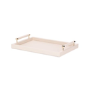 Bandeja em MDF e PU com Alças Bege 41cm P