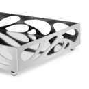 Bandeja em Metal Espelhada Leaf Cromada 24cm