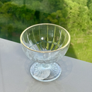 Jogo 4 Taças para Sobremesa Vidro Cristalle com Borda dourada 360ml