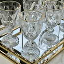 Jogo 6 Taças para Água de Vidro com Fio de Ouro Diamond Transparente 325ml