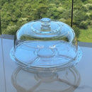 Boleira 6 em 1 de Vidro com Tampa Clássica 30,7cm