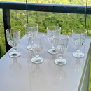 Jogo 6 Taças de Vidro Cristalle com Borda Dourada 360ml