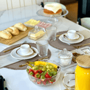 Copo Alto Petra Martelado em Cristal com Fio de Ouro 430ml