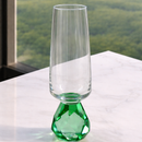Taça para Champanhe com Base Diamante Verde 250ml
