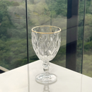 Jogo 6 Taças para Água de Vidro com Fio de Ouro Diamond Transparente 325ml