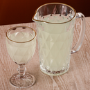 Jogo 6 Taças para Água de Vidro com Fio de Ouro Diamond Transparente 325ml