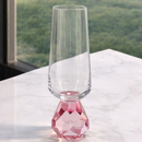 Taça para Champanhe com Base Diamante Rosa 250ml