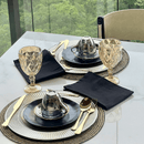 Jogo 6 Taças para Água de Vidro Diamond Âmbar Metalizado - 325ml