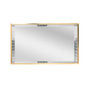 Bandeja de Metal Dourada com Espelho 30cm