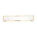 Bandeja de Metal Dourada com Espelho 30cm