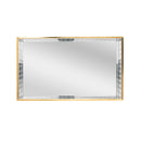 Bandeja de Metal Espelhada Dourada 25cm