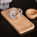 Bandeja Retangular de Bambu Nature 24cm