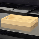 Bandeja Retangular de MDF com Fundo Vidro Trelica 30cm