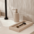 Kit para Banheiro em Polirresina Canelado 3 Peças