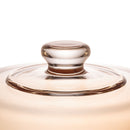 Boleira Prato para Bolo Petisqueira Pearl de Cristal com Pé e Tampa Âmbar 31cm x 25cm