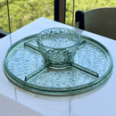 Boleira em Acrílico com Detalhe em Textura Verde