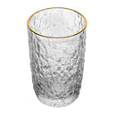 Copo Alto Petra Martelado em Cristal com Fio de Ouro 430ml