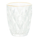 Copo de Vidro com Fio de Ouro Diamond 270ml