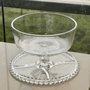 Boleira 6 em 1 Prato para Bolo Petisqueira Cristal Coração 25,5cm