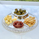 Boleira 6 em 1 Prato para Bolo Petisqueira Cristal Coração 25,5cm