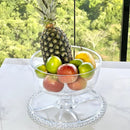 Boleira 6 em 1 Prato para Bolo Petisqueira Cristal Coração 25,5cm