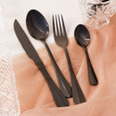 Faqueiro 24 Peças de Aço Inox Positano Preto Ônix