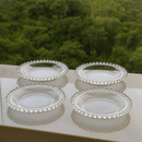 Jogo 4 Pratos em Cristal Pearl 14cm