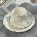 Jogo 4 Xicaras para Chá em Porcelana Birds Branca 200ml