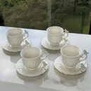 Jogo 4 Xicaras para Chá em Porcelana Birds Branca 200ml