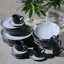 Jogo 6 Xícaras de Café com Píres Orgânico Concreto Cinza 120ml