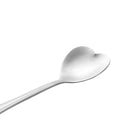 Jogo de 4 Colheres Aço Inox para Chá Heart Coração Prateada 12,7 cm