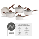 Jogo de Panelas 5 peças Com Fundo de Indução Vanilla Brinox