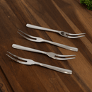 Jogo 4 Garfos em Aço Inox para Aperitivo 13cm