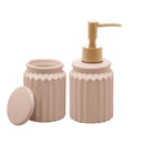 Kit para Banheiro em Cerâmica Stripes Nude 2 Peças