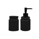 Kit para Banheiro em Cerâmica Stripes Preto 2 Peças