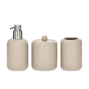 Jogo para Banheiro em Polirresina Bege 3 Peças