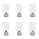 Jogo 6 Taças de Vidro Base Esfera Fume 440ml