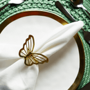 Prato de Sobremesa Dubai Branco e Dourado 21cm