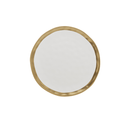 Prato de Sobremesa Dubai Branco e Dourado 21cm
