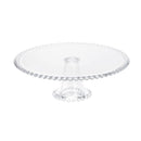 Prato Para Bolo Cristal Com Pé Pearl Bolinha - 31 cm