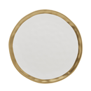Prato Raso de Porcelana Dubai Branco e Dourado 25cm