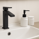 Kit para Banheiro em Cerâmica Stripes Branco 2 Peças