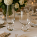 Taça Copo para Champanhe Vidro com Base Esfera Transparente 250ml