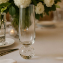 Taça Copo para Champanhe Vidro com Base Esfera Transparente 250ml