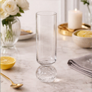 Taça Copo para Champanhe Vidro com Base Esfera Transparente 250ml